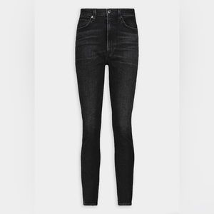 Agolde Pinch Waist Skinny Charcoal ‘Hotline’ Color Size 25